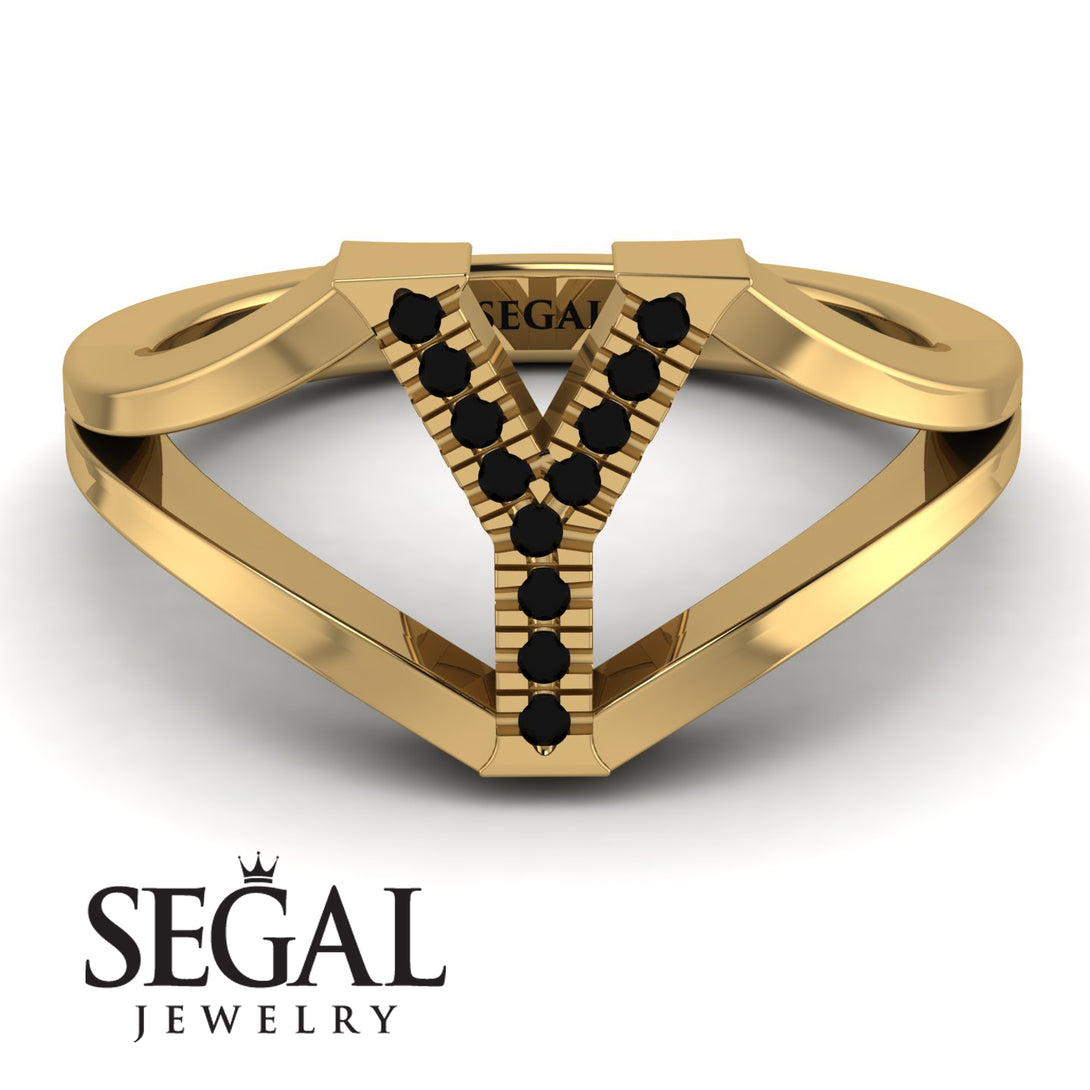 Black Diamond Initial Y Ring