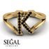 Black Diamond Initial K Ring