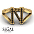 Black Diamond Initial N Ring