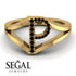 Black Diamond Initial P Ring