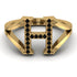 Black Diamond Initial H Ring