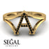 Black Diamond Initial A Ring