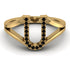 Black Diamond Initial U Ring
