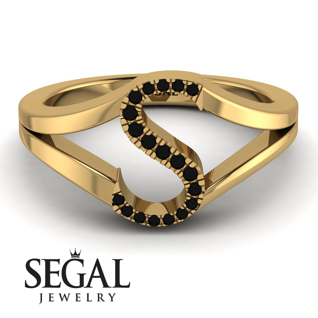 Black Diamond Initial S Ring