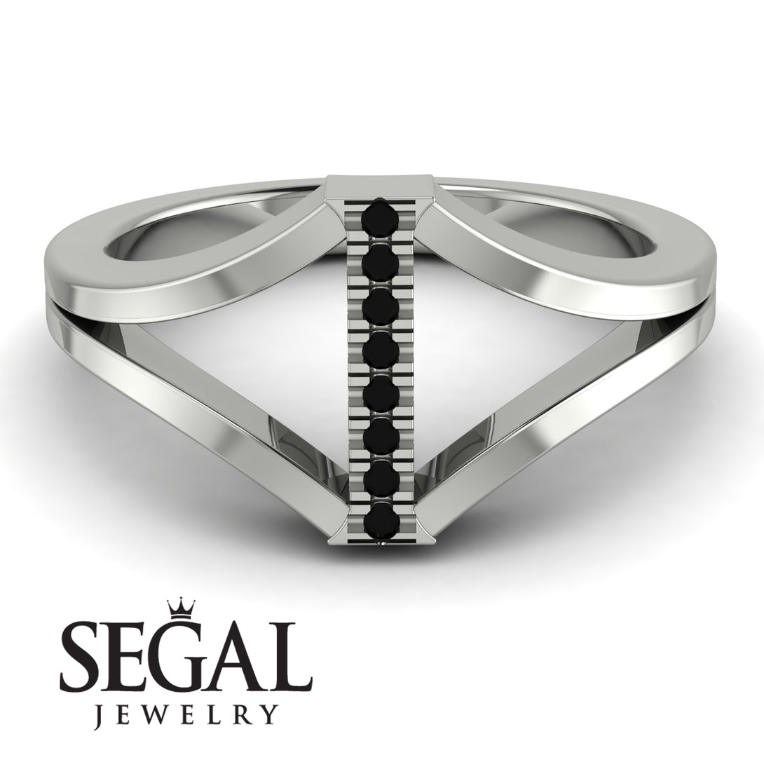 Black Diamond Initial I Ring