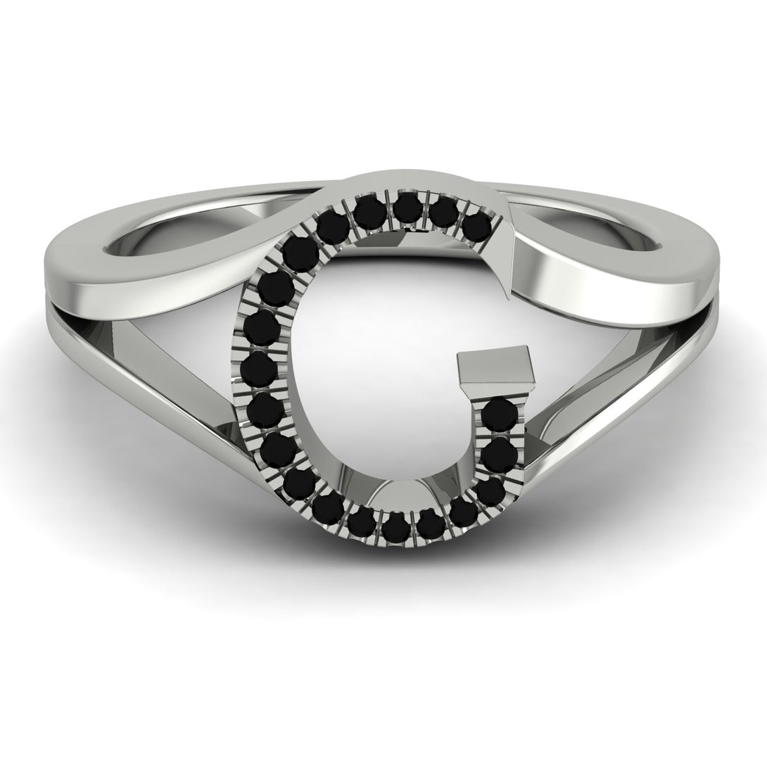 Black Diamond Initial G Ring