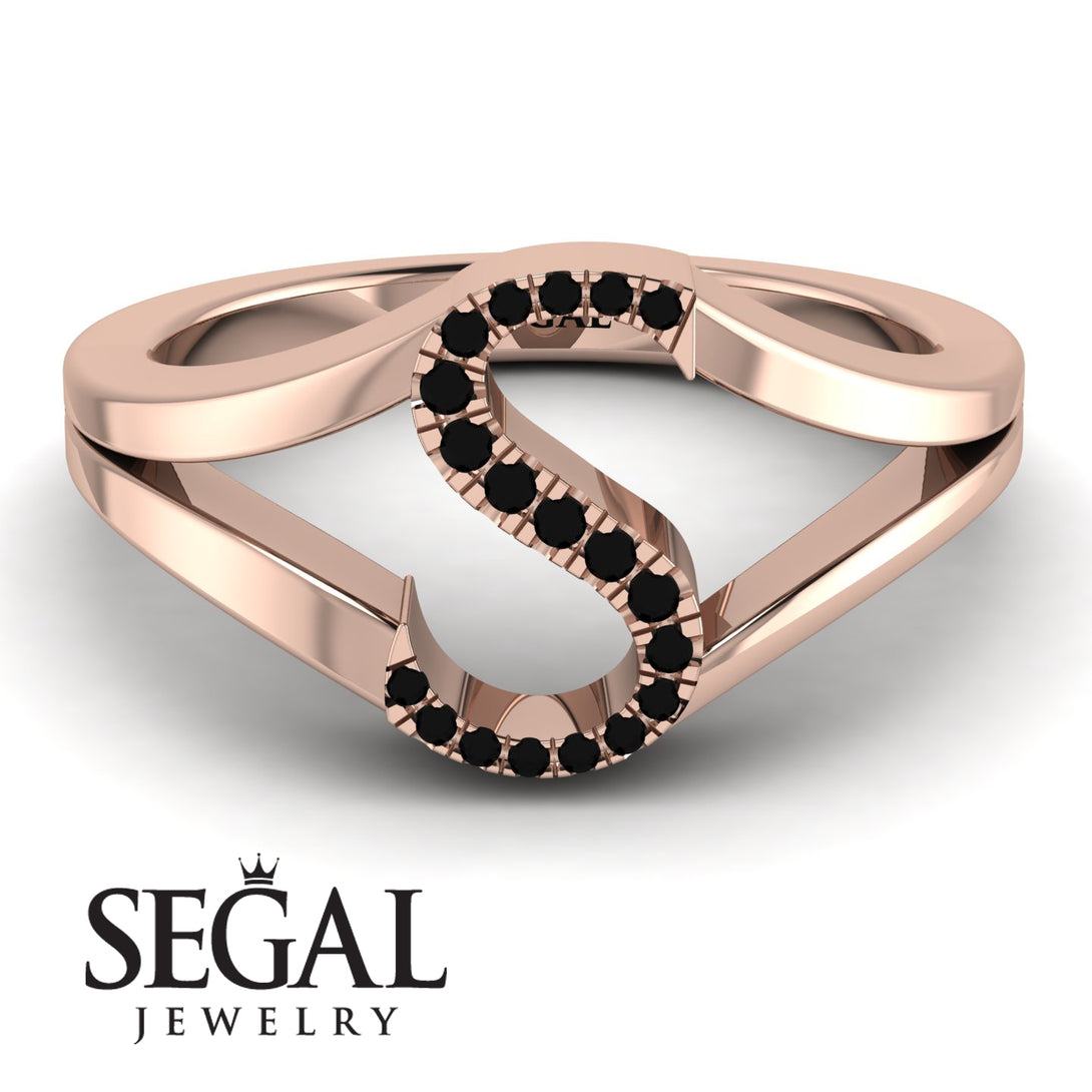 Black Diamond Initial S Ring
