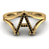 Black Diamond Initial A Ring