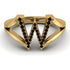 Black Diamond Initial W Ring