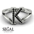 Black Diamond Initial K Ring