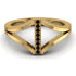 Black Diamond Initial I Ring