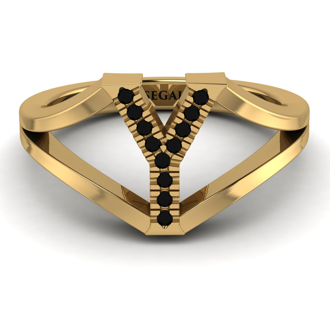 Black Diamond Initial Y Ring
