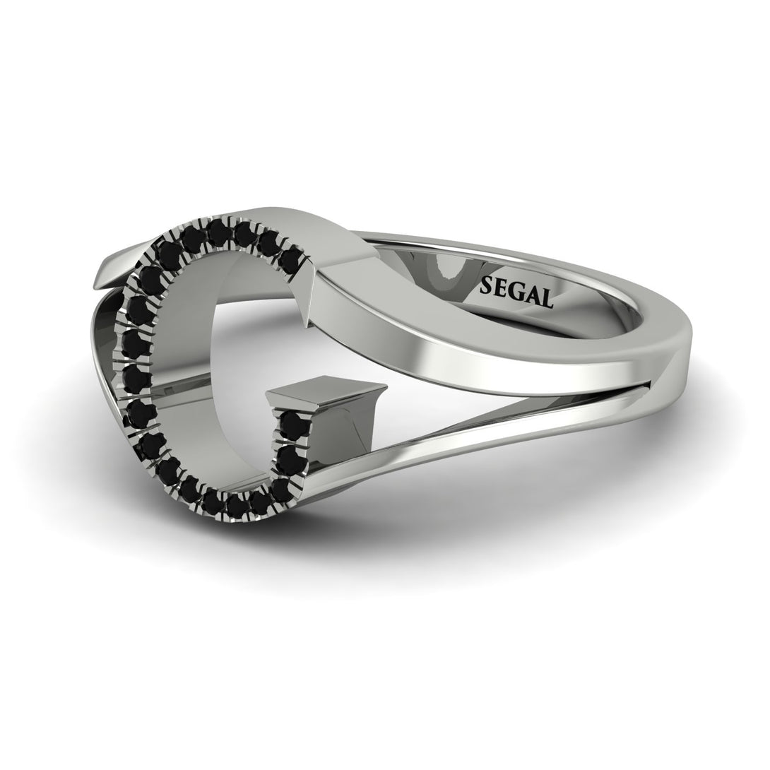 Black Diamond Initial G Ring
