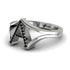 Black Diamond Initial A Ring
