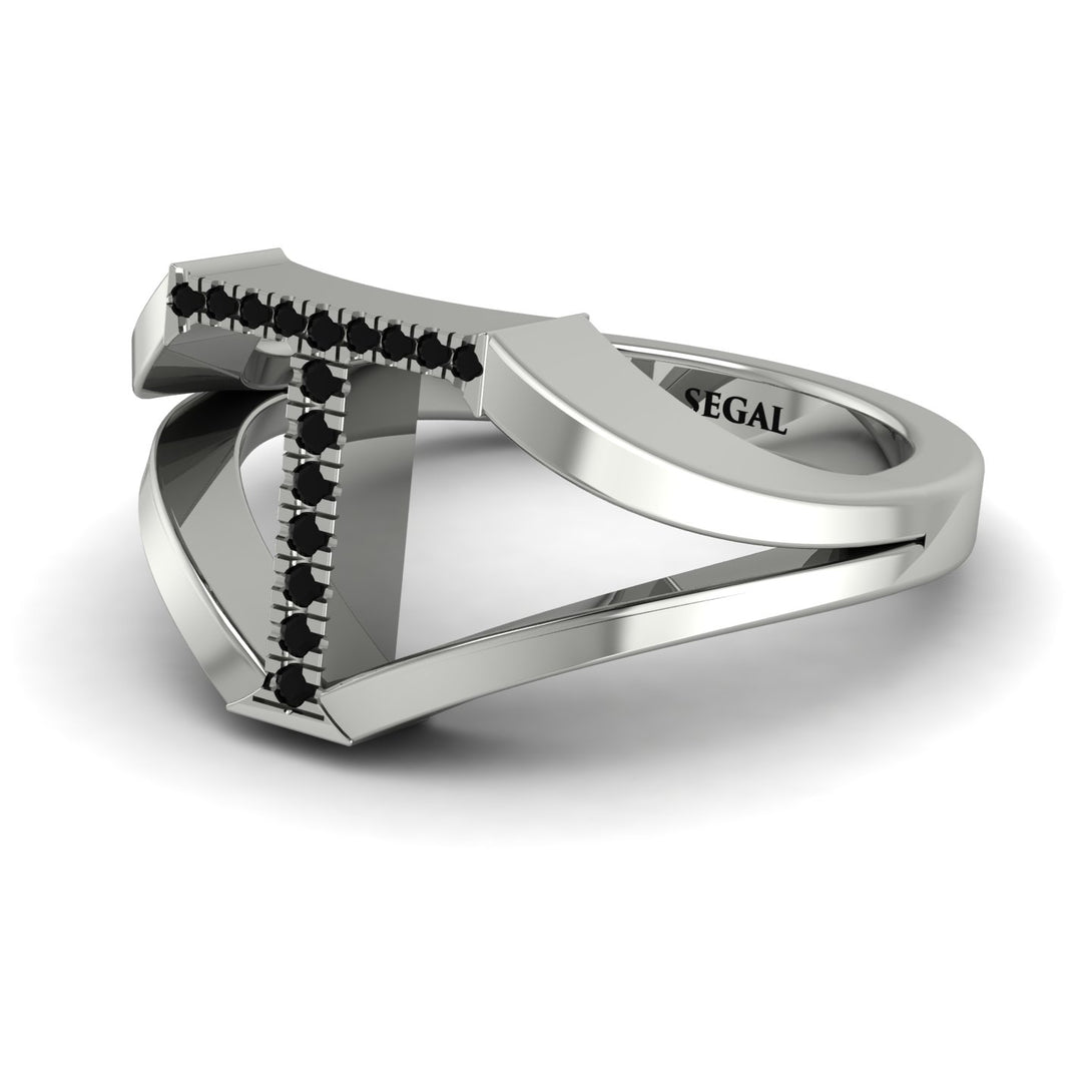 Black Diamond Initial T Ring