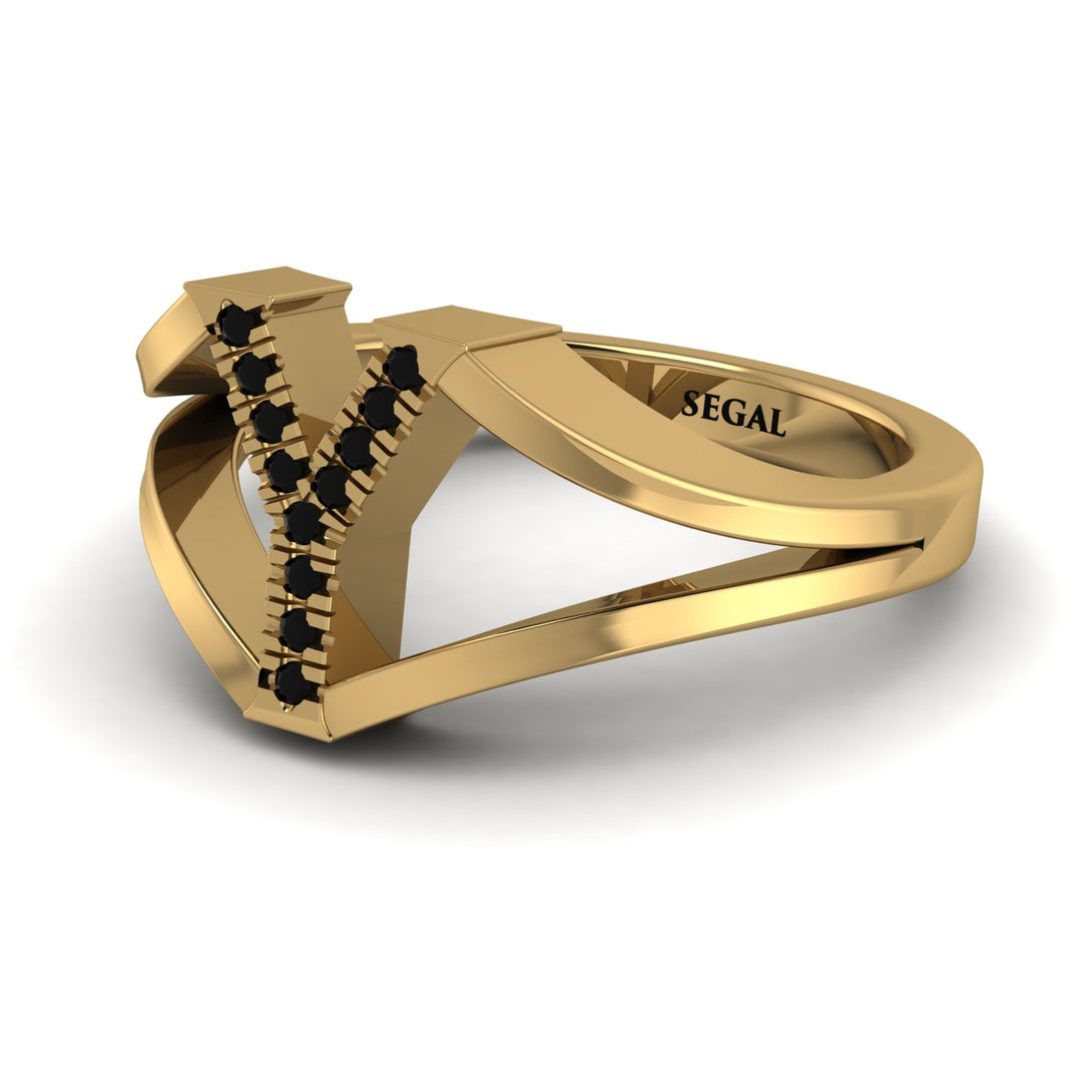 Black Diamond Initial Y Ring