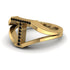 Black Diamond Initial T Ring
