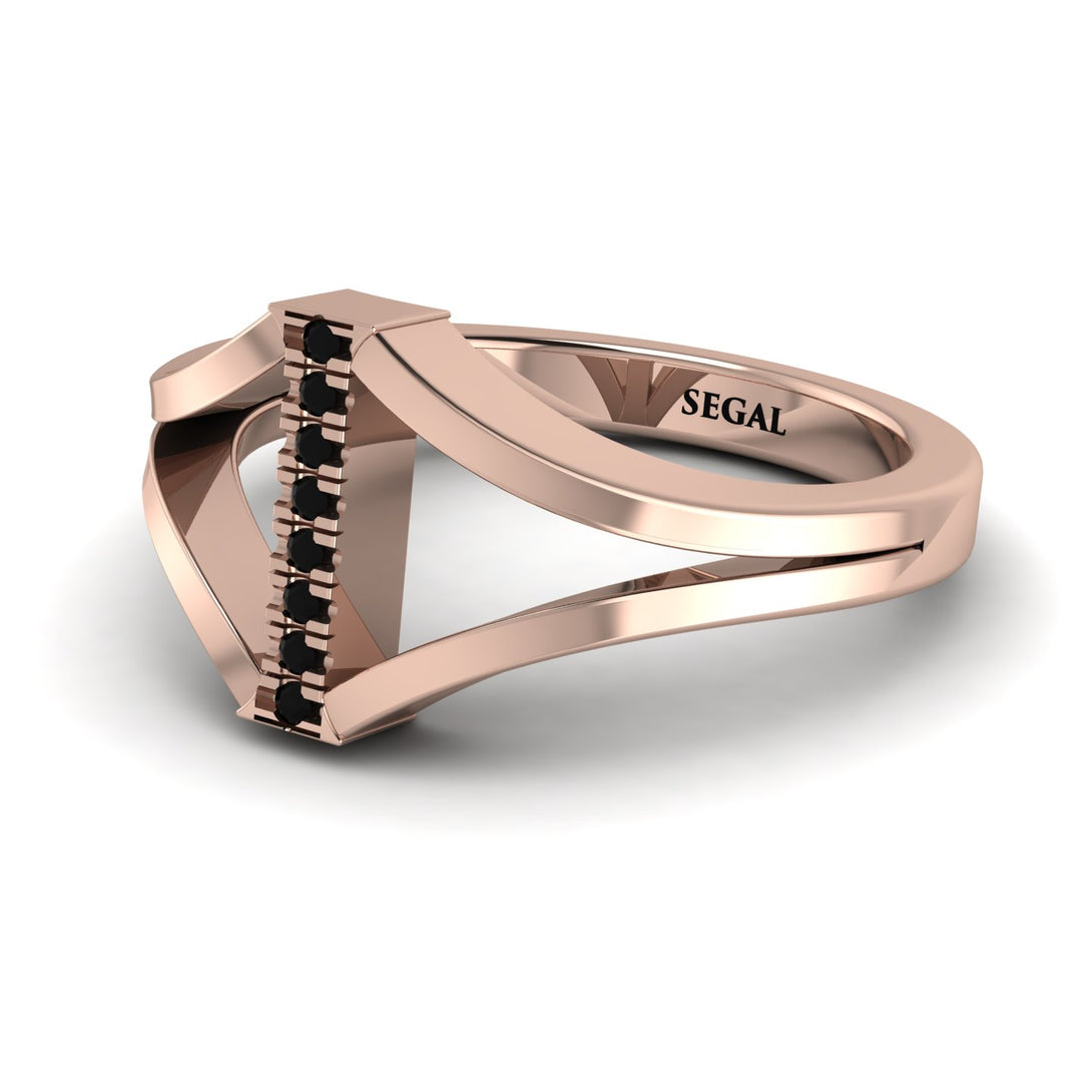 Black Diamond Initial I Ring