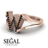 Black Diamond Initial W Ring