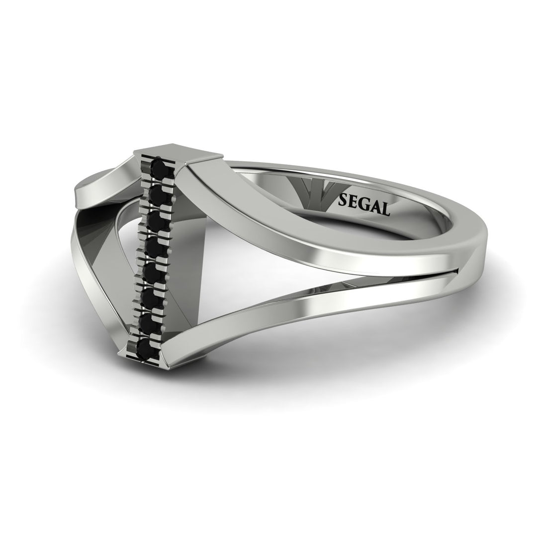 Black Diamond Initial I Ring