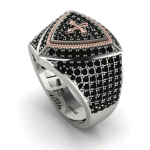 Black Diamond Men Signet Ring - Roger No. 24 image 1