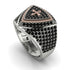 Black Diamond Men Signet Ring - Roger No. 24 image 1