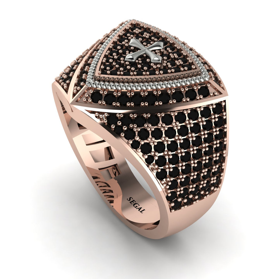 Black Diamond Men Signet Ring - Roger No. 26