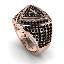 Black Diamond Men Signet Ring - Roger No. 26 image 1