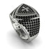Black Diamond Men Signet Ring - Roger No. 27 image 1