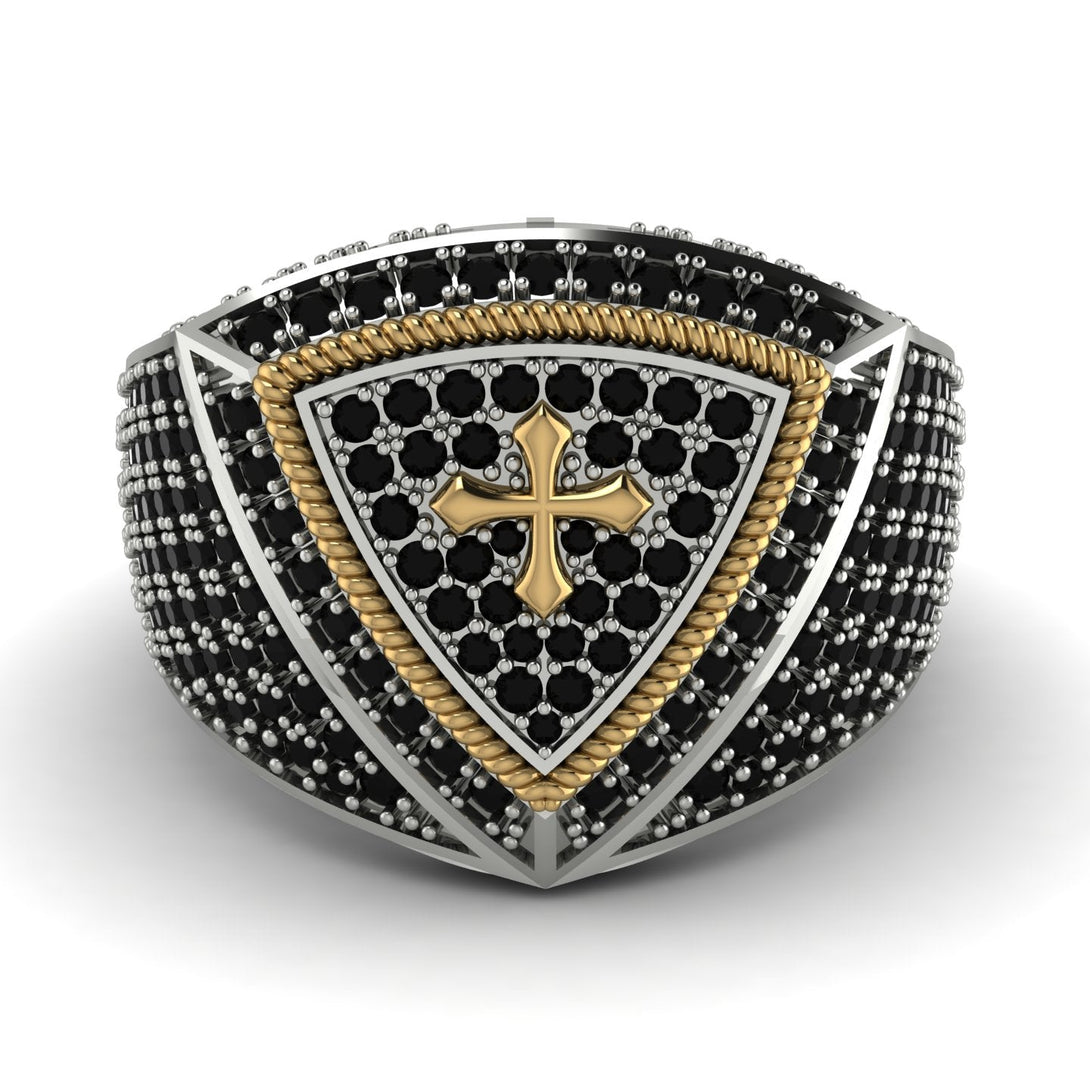 Black Diamond Men Signet Ring - Roger No. 21