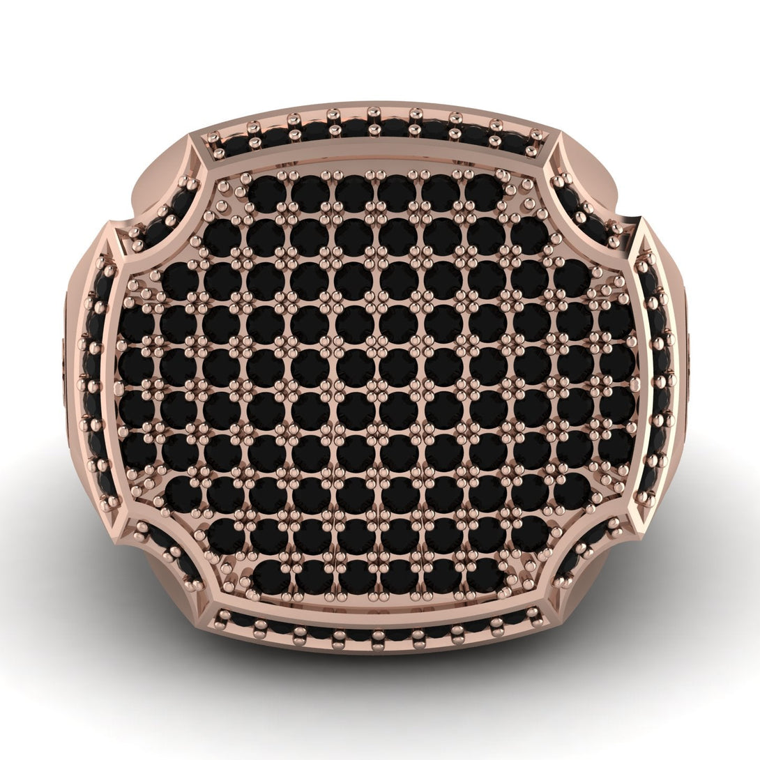 Black Diamond Men Signet Ring - Carl No. 11
