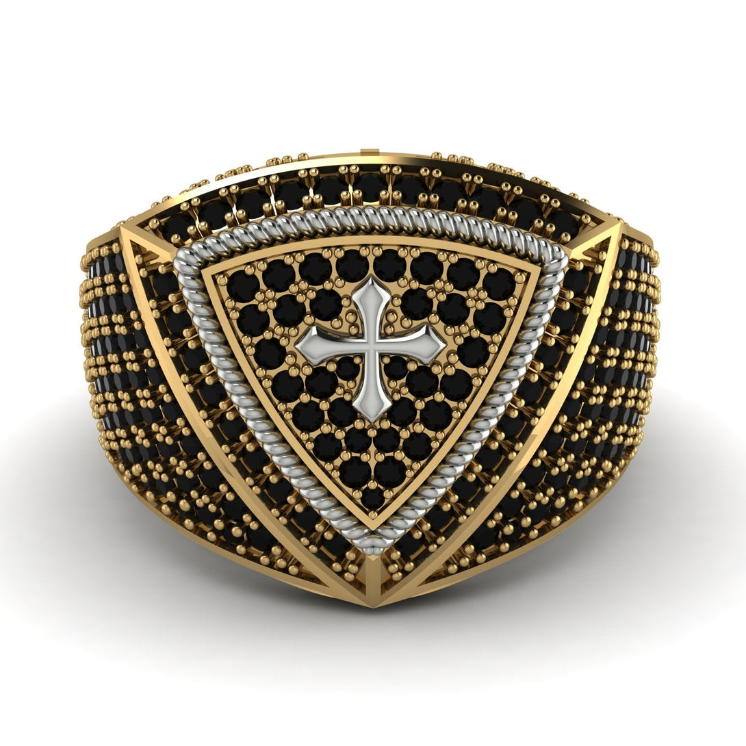 Black Diamond Men Signet Ring - Roger No. 25
