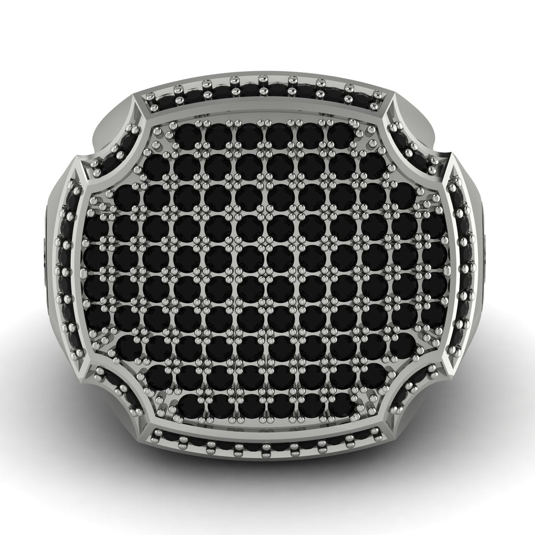 Black Diamond Men Signet Ring - Carl No. 12