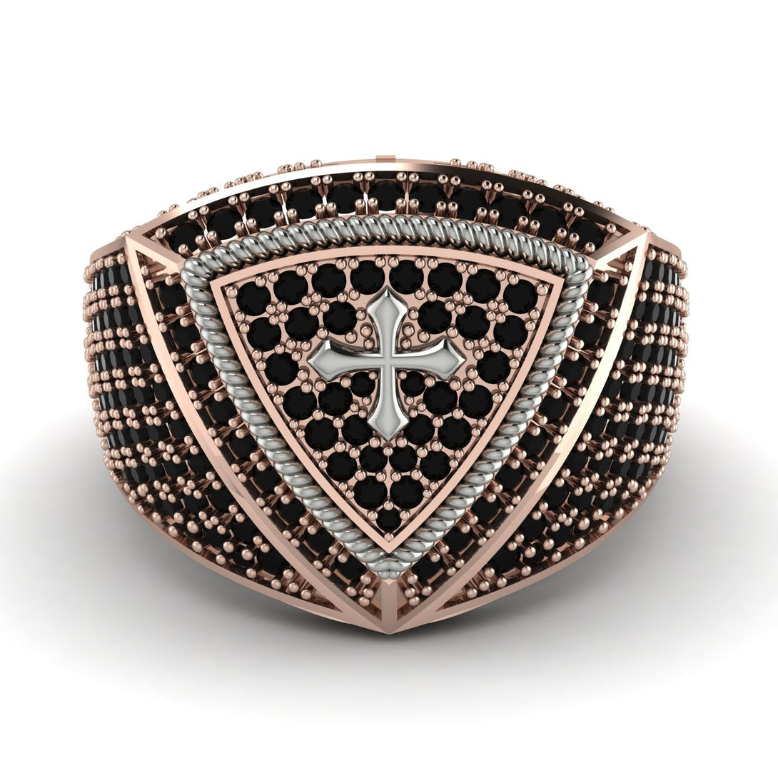 Black Diamond Men Signet Ring - Roger No. 26