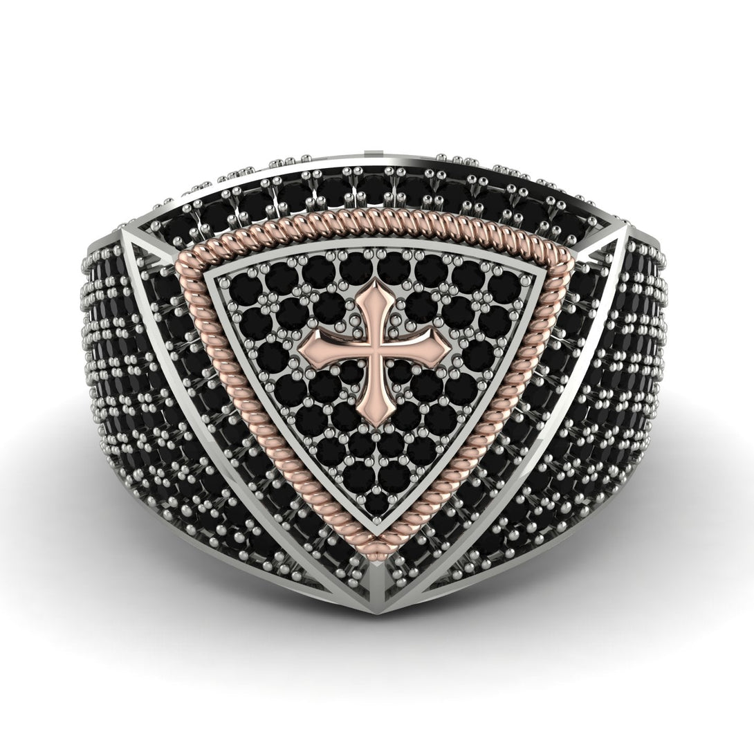 Black Diamond Men Signet Ring - Roger No. 24