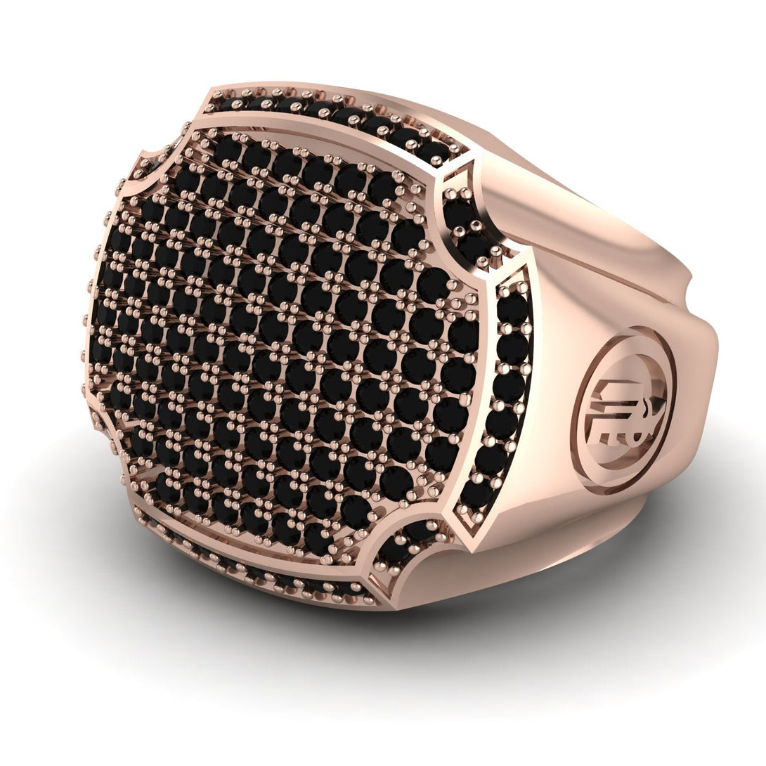 Black Diamond Men Signet Ring - Carl No. 11