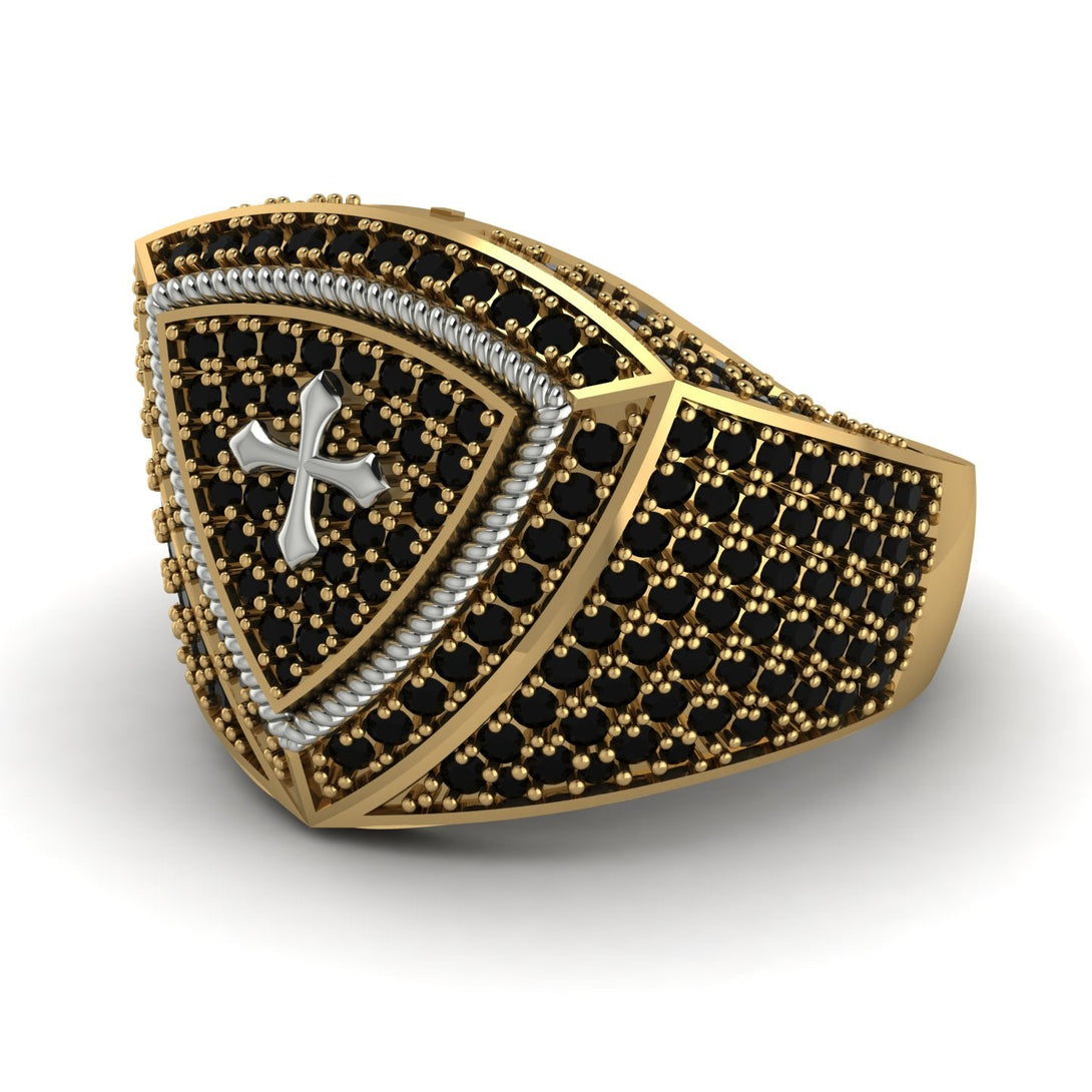 Black Diamond Men Signet Ring - Roger No. 25
