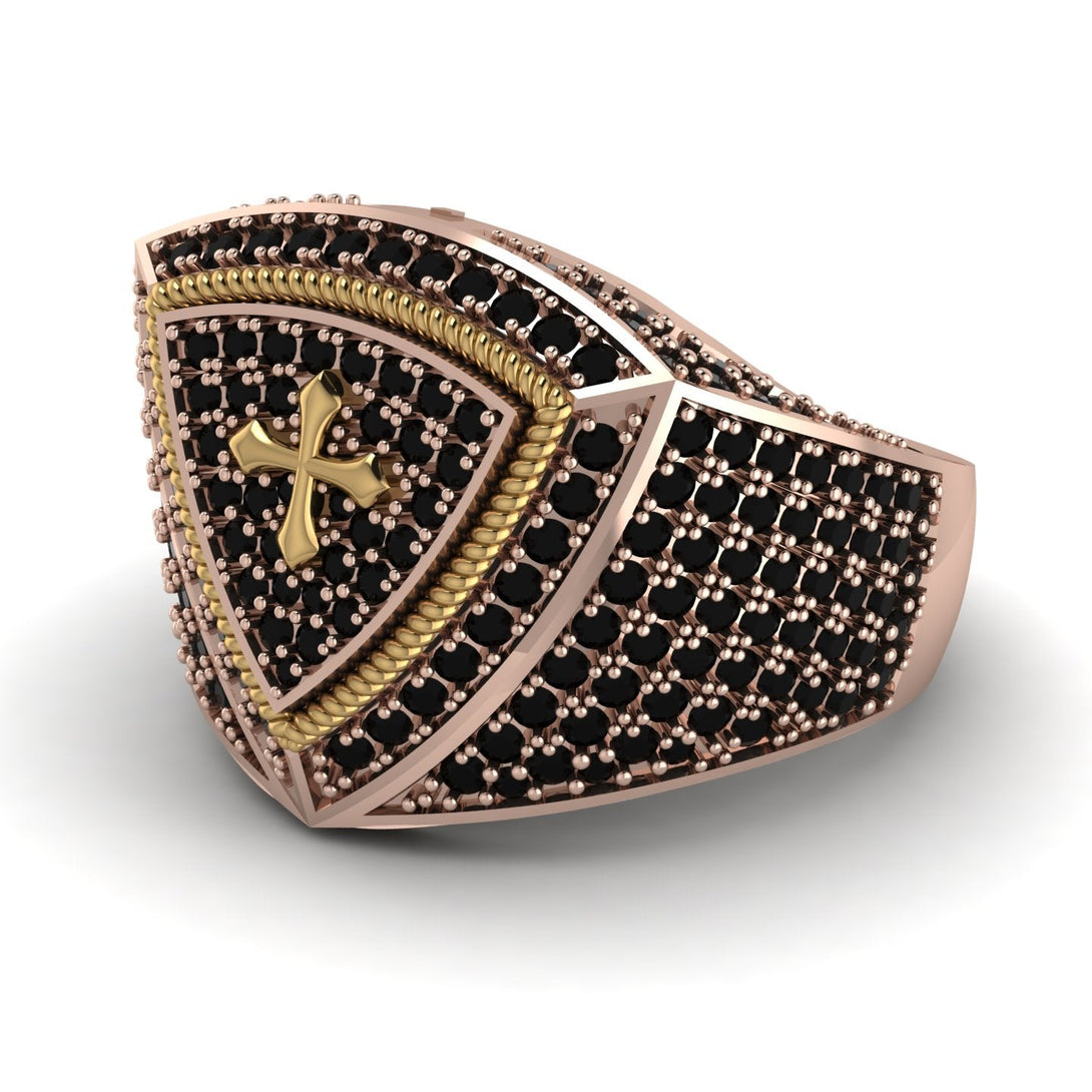 Black Diamond Men Signet Ring - Roger No. 20