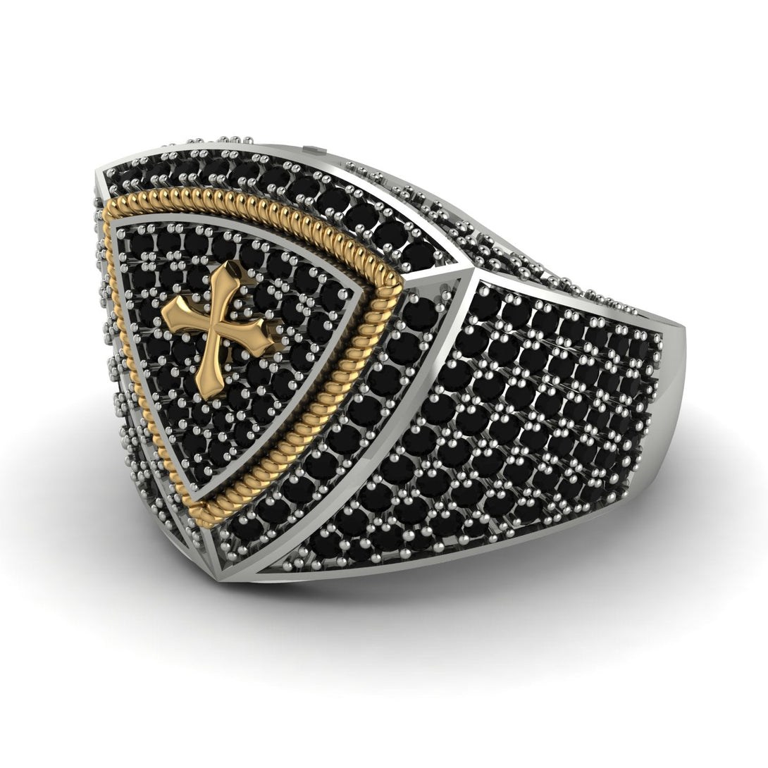 Black Diamond Men Signet Ring - Roger No. 21