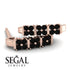 Black Diamond Minimalist Earrings - Elliot No. 8