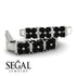 Black Diamond Minimalist Earrings - Elliot No. 9