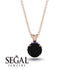 Black Diamond Necklace With Hidden Halo - Adaline No. 68 image 9