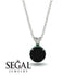 Black Diamond Necklace With Hidden Halo - Adaline No. 24 image 9