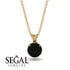 Black Diamond Necklace With Hidden Halo - Adaline No. 7