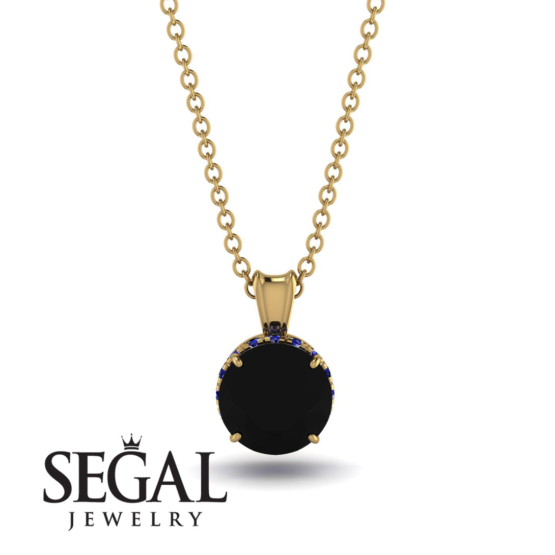 Black Diamond Necklace With Hidden Halo - Adaline No. 67