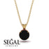 Black Diamond Necklace With Hidden Halo - Adaline No. 52