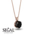 Black Diamond Necklace With Hidden Halo - Adaline No. 38 image 2
