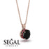 Black Diamond Necklace With Hidden Halo - Adaline No. 53