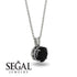 Black Diamond Necklace With Hidden Halo - Adaline No. 9 image 2