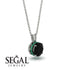 Black Diamond Necklace With Hidden Halo - Adaline No. 24